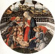 Francesco Botticini The Adoration of the Child Spain oil painting artist